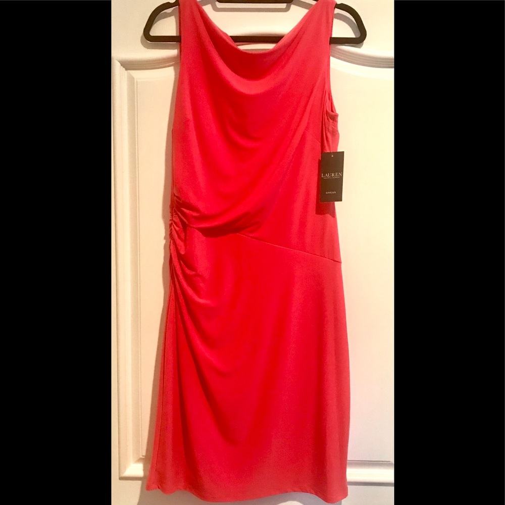 LAUREN Ralph Lauren cowl neck cocktail dress
